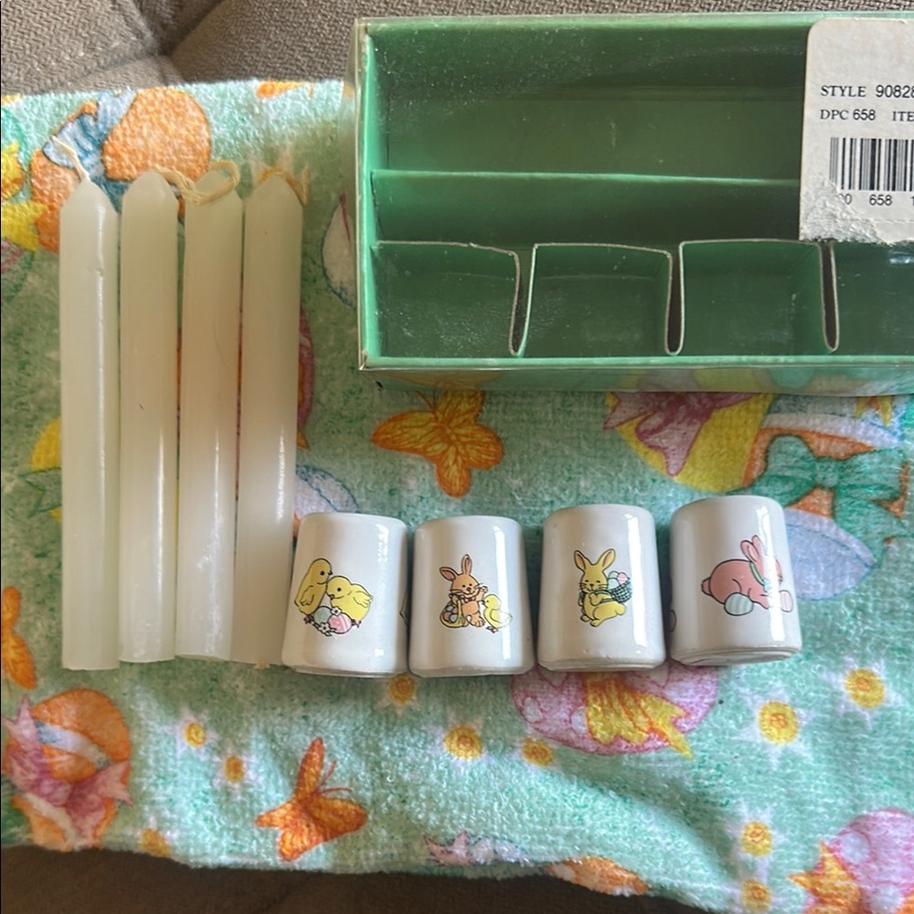 Easter Mini Ceramic Vases with Unique Accents - Picture 2 of 6